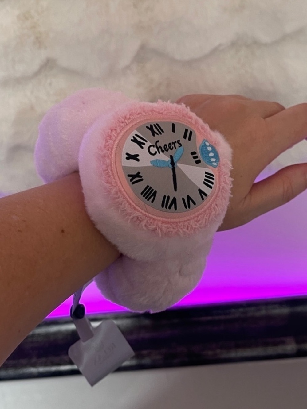 Relax Cheers Pink Plush Kids Wristwatch Toy